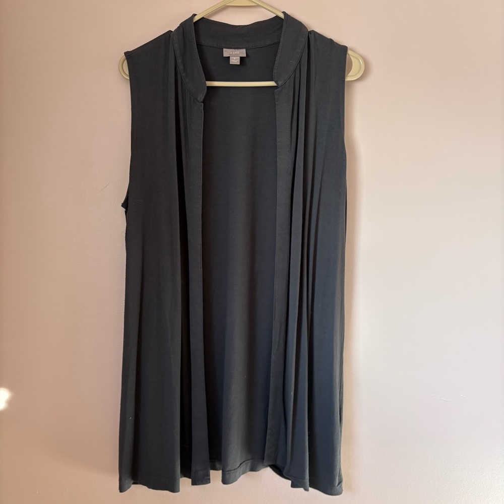 J. Jill Dark Gray Sleeveless Vest
